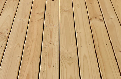 Treated pine decking boards